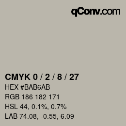颜色代码: CMYK 0 / 2 / 8 / 27 | qconv.com