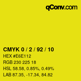Color code: CMYK 0 / 2 / 92 / 10 | qconv.com