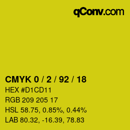 Color code: CMYK 0 / 2 / 92 / 18 | qconv.com