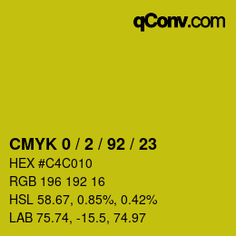 Color code: CMYK 0 / 2 / 92 / 23 | qconv.com