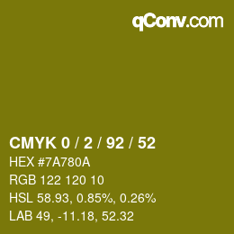 颜色代码: CMYK 0 / 2 / 92 / 52 | qconv.com