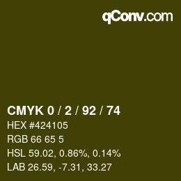 颜色代码: CMYK 0 / 2 / 92 / 74 | qconv.com