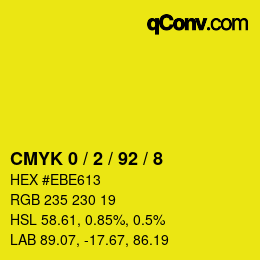 Color code: CMYK 0 / 2 / 92 / 8 | qconv.com