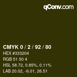 カラーコード: CMYK 0 / 2 / 92 / 80 | qconv.com