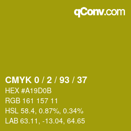Color code: CMYK 0 / 2 / 93 / 37 | qconv.com