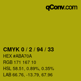 Color code: CMYK 0 / 2 / 94 / 33 | qconv.com