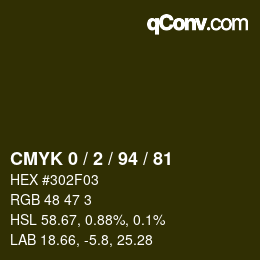 Color code: CMYK 0 / 2 / 94 / 81 | qconv.com