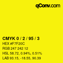 Color code: CMYK 0 / 2 / 95 / 3 | qconv.com