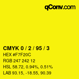 Color code: CMYK 0 / 2 / 95 / 3 | qconv.com