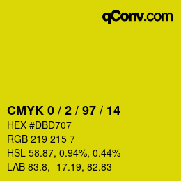 Color code: CMYK 0 / 2 / 97 / 14 | qconv.com