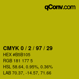 Color code: CMYK 0 / 2 / 97 / 29 | qconv.com