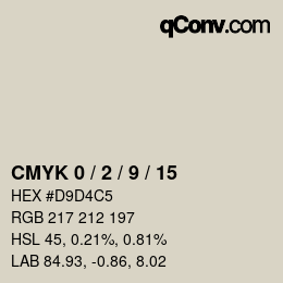 Color code: CMYK 0 / 2 / 9 / 15 | qconv.com