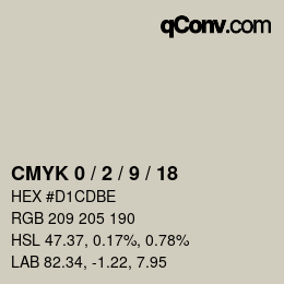 Color code: CMYK 0 / 2 / 9 / 18 | qconv.com