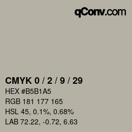 Color code: CMYK 0 / 2 / 9 / 29 | qconv.com