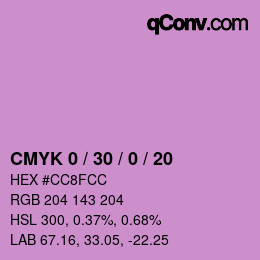 Color code: CMYK 0 / 30 / 0 / 20 | qconv.com