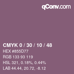 Color code: CMYK 0 / 30 / 10 / 48 | qconv.com