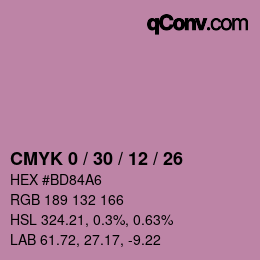 Color code: CMYK 0 / 30 / 12 / 26 | qconv.com