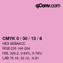 Color code: CMYK 0 / 30 / 13 / 8 | qconv.com