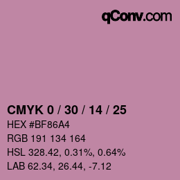 Color code: CMYK 0 / 30 / 14 / 25 | qconv.com
