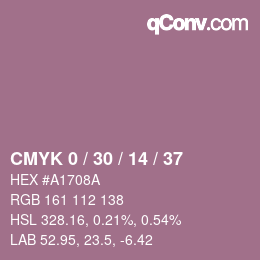 Color code: CMYK 0 / 30 / 14 / 37 | qconv.com