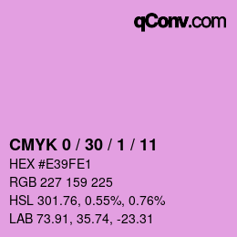 颜色代码: CMYK 0 / 30 / 1 / 11 | qconv.com