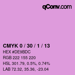 Color code: CMYK 0 / 30 / 1 / 13 | qconv.com