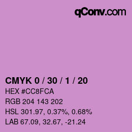 Color code: CMYK 0 / 30 / 1 / 20 | qconv.com