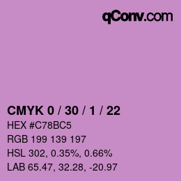 Color code: CMYK 0 / 30 / 1 / 22 | qconv.com