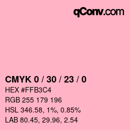 Color code: CMYK 0 / 30 / 23 / 0 | qconv.com
