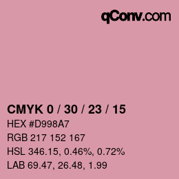 Color code: CMYK 0 / 30 / 23 / 15 | qconv.com