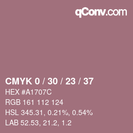 Color code: CMYK 0 / 30 / 23 / 37 | qconv.com