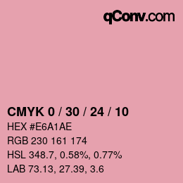 カラーコード: CMYK 0 / 30 / 24 / 10 | qconv.com