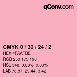 Color code: CMYK 0 / 30 / 24 / 2 | qconv.com