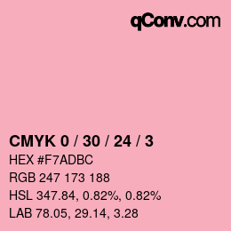 Color code: CMYK 0 / 30 / 24 / 3 | qconv.com