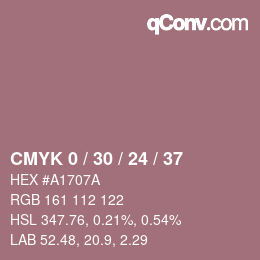Color code: CMYK 0 / 30 / 24 / 37 | qconv.com