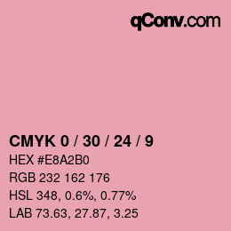 カラーコード: CMYK 0 / 30 / 24 / 9 | qconv.com