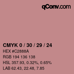 Color code: CMYK 0 / 30 / 29 / 24 | qconv.com