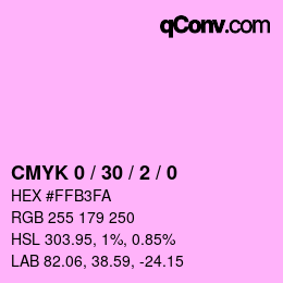 カラーコード: CMYK 0 / 30 / 2 / 0 | qconv.com