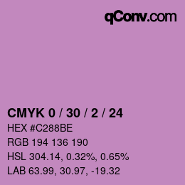 Color code: CMYK 0 / 30 / 2 / 24 | qconv.com