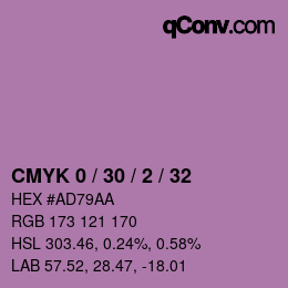 Color code: CMYK 0 / 30 / 2 / 32 | qconv.com