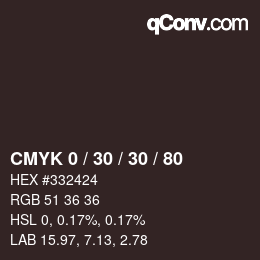 Color code: CMYK 0 / 30 / 30 / 80 | qconv.com