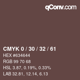 Color code: CMYK 0 / 30 / 32 / 61 | qconv.com