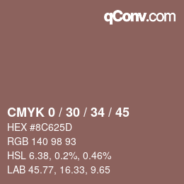 Color code: CMYK 0 / 30 / 34 / 45 | qconv.com