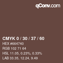Color code: CMYK 0 / 30 / 37 / 60 | qconv.com