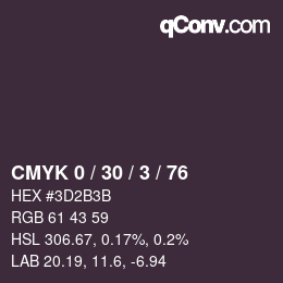 颜色代码: CMYK 0 / 30 / 3 / 76 | qconv.com