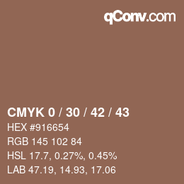 Color code: CMYK 0 / 30 / 42 / 43 | qconv.com