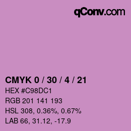 Color code: CMYK 0 / 30 / 4 / 21 | qconv.com