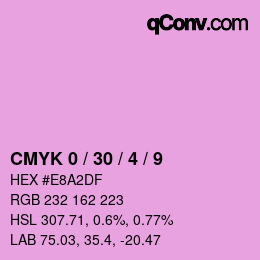 Color code: CMYK 0 / 30 / 4 / 9 | qconv.com