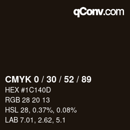 Color code: CMYK 0 / 30 / 52 / 89 | qconv.com