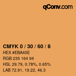 Color code: CMYK 0 / 30 / 60 / 8 | qconv.com